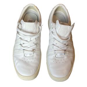 K-Swiss Classic Leather Tennis Shoes White Mens‎ 9.5 UK 8.5 EU 42.5